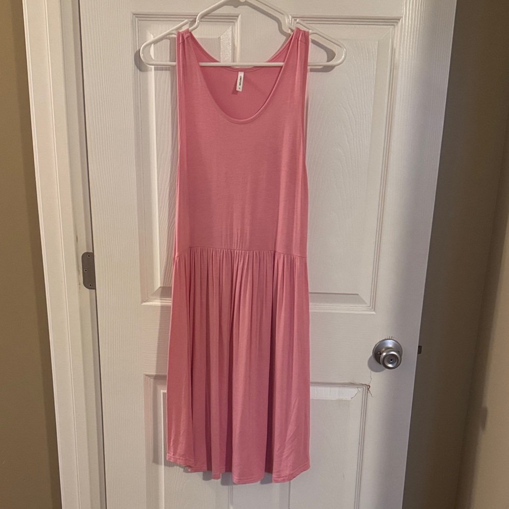 Pink Sleeveless Mini Dress